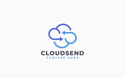 Cloud Transfer Logo Minimalist Template Design