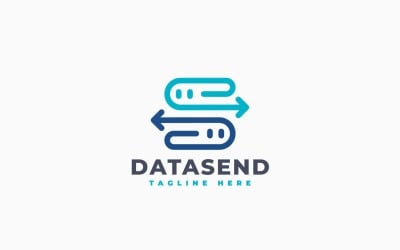 Data Transfer Logo Template Design