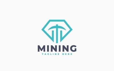 Diamond Mining Logo Template Design
