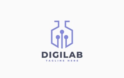 Digital Lab Logo Minimalist Template Design