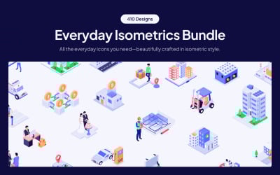 Everyday Isometric Icons Bundle