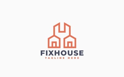 Fix House Logo Template Design