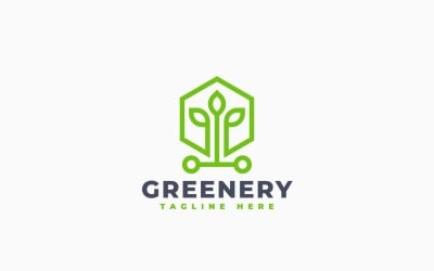 Green System Logo Minimalist Template Design