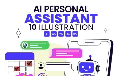 10 Ilustracja aplikacji osobistego asystenta AI