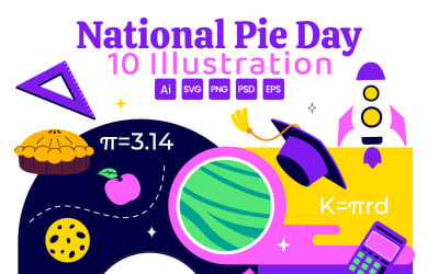 10 illustrationer för den nationella pajdagen