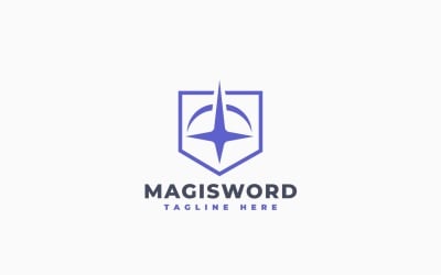 Magic Sword Logo Template Design
