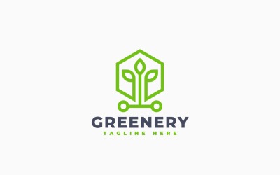 Minimalistyczny szablon logo Green System