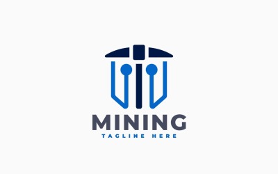 Modèle de logo pour l&amp;#39;exploitation minière numérique