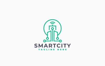 Modern Smart City Logo Template Design