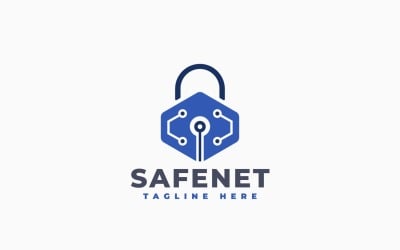 Network Data Protection Logo Template Design