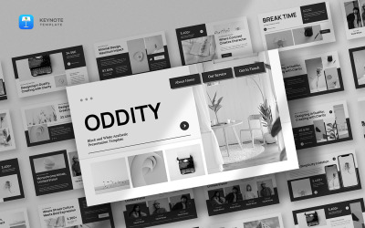 Oddity - Modelo de Keynote em Preto e Branco
