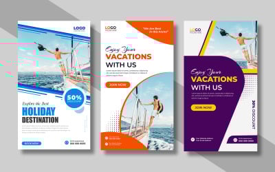 Шаблон для Instagram-историй туристического агентства, версия 4.