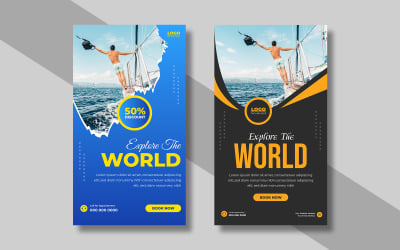 Шаблон для Instagram-историй туристического агентства, версия 5.