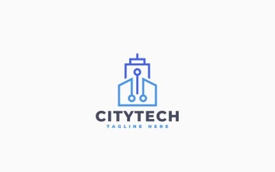 Smart City Logo Minimalist Template Design