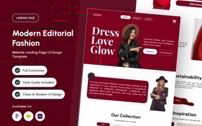 Avera - Modern Editorial Fashion Landing Page