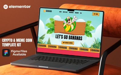 BANANA – Page de destination Elementor pour une cryptomonnaie mème