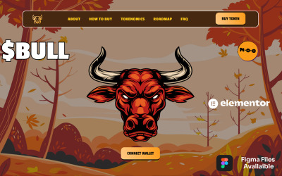 BULL – Krypto-Meme-Coin Elementor-Landingpage