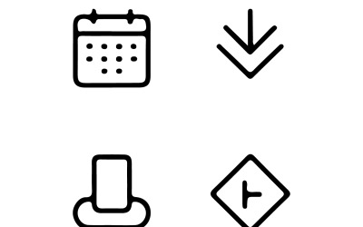 Clean Icon Sheet Design Minimal User Interface Icons