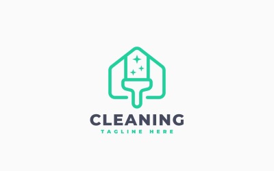 Cleaning House Logo Template Design