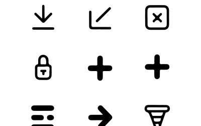 Colorful UI icon sheet Template Design