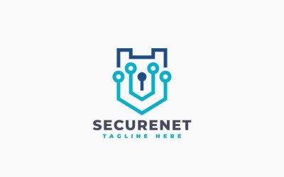 Design de logotipo de rede segura
