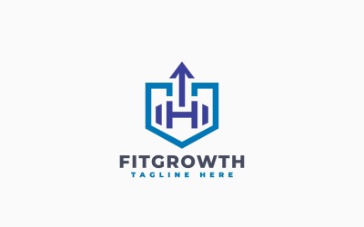Design de logotipo para crescimento fitness