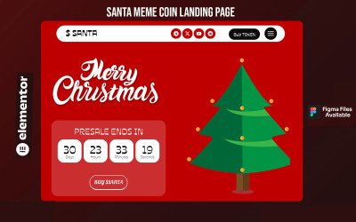 Kit de modelo Elementor Meme Coin Xmas Crypto - Papai Noel