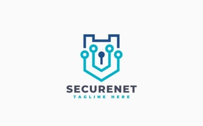 Logo-Vorlage für ein sicheres Netzwerk