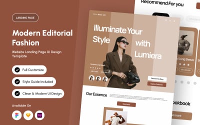 Lumiera - Modern Editorial Fashion Landing Page