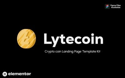 Lytecoin – Page d&amp;#39;accueil Elementor de la cryptomonnaie mème
