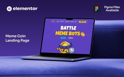MemeBOTS: Página de inicio de Elementor para la criptomoneda meme