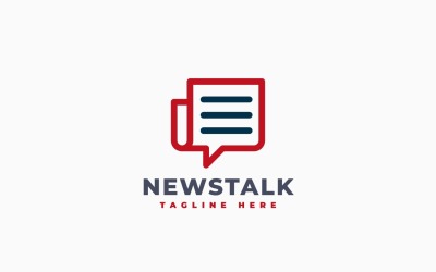 Modèle de logo pour News Talk