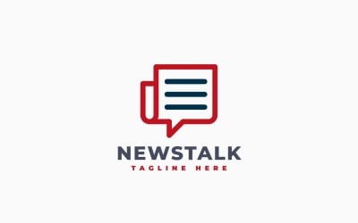 Modello di progettazione del logo News Talk