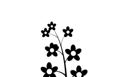 Rapeseed Plant Simple Vector Icon Isolated on White