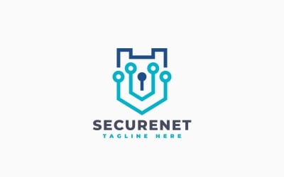 Secure Network Logo Template Design