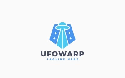 Шаблон дизайна логотипа Ufo Warp