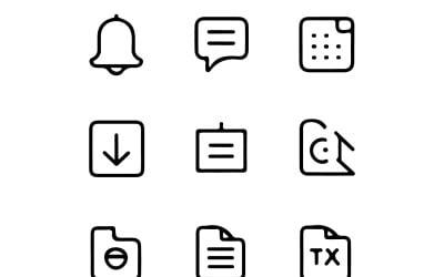 UI Icon Sheet Pack: Moderne platte iconen voor web- en app-ontwerp