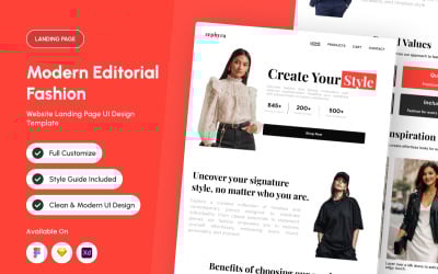 Zephyra - Modern Editorial Fashion Landing Page