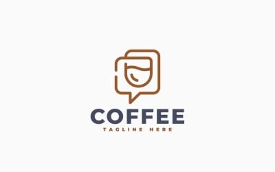 Coffee Chat Logo Template Design
