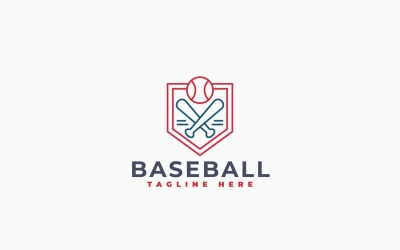 Design de modelo de logotipo para clube de beisebol