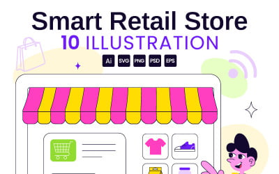 10 smarta butiksillustrationer