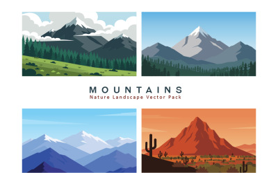 8 Mountain Nature Landscape Vector