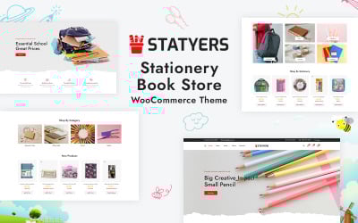 Statyers - Boek-, kantoor- en cadeauwinkel WooCommerce WordPress-thema