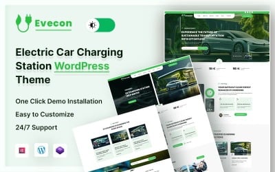 Evecon – Electric Car Charging Station WordPress Theme