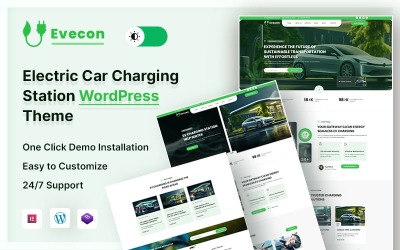 Evecon – Elektrikli Araç Şarj İstasyonu WordPress Teması