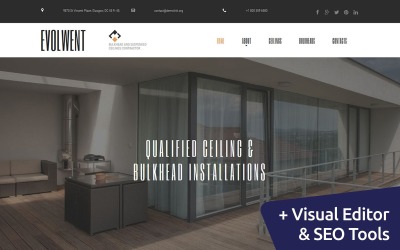 建筑公司MotoCMS网站模板