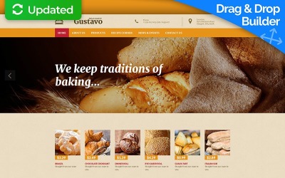 Modèle Moto CMS 3 pour une boulangerie #55861