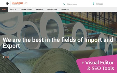 Moto CMS 3 Template namens "Steel Industry" #55850