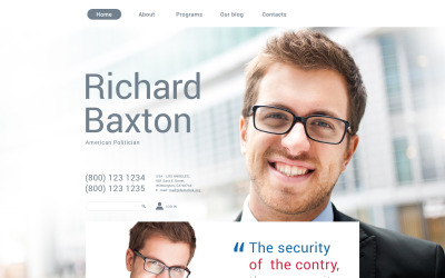 Template Drupal Responsive #55813 "Political Trust"