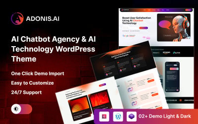 Adonis – WordPress-Theme für KI-Chatbot-Agentur und KI-Technologie